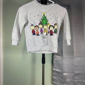 Gray Peanuts Christmas Sweatshirt